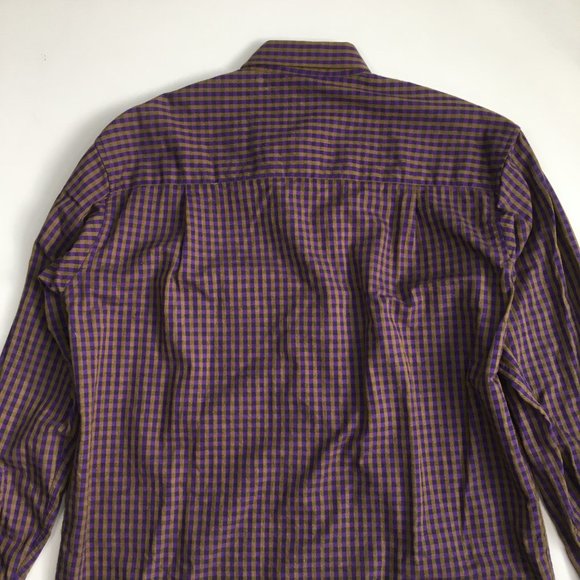 PATAGONIA Loose Fit Purple Khaki Olive Check Plaid Long Sleeve Button Shirt - Picture 7 of 7